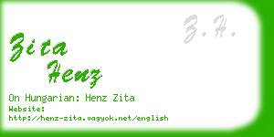 zita henz business card